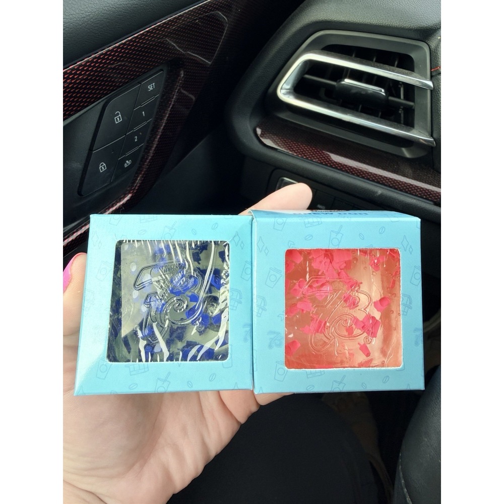 Authentic 7 Brew Exclusive Seven Brew Doh Set of 2. Blue & Pink Needoh Squishy.